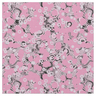 Tissu rose gris et noir abstrait