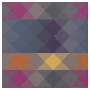 Tissu rose gris violet orange et bleu géométrique