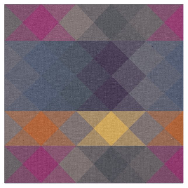 Tissu rose gris violet orange et bleu géométrique (Fermer)