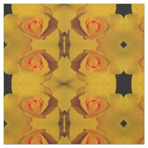 Tissu Rose jaune