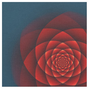 Tissu Rose Kaleidoscope rouge + votre idée