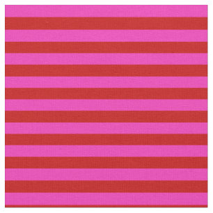 Tissu Rose lumineux, pied rouge lumineux, rayures