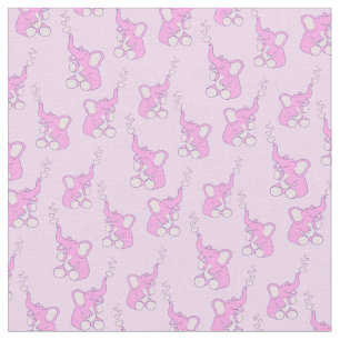 Tissu rose modelé par éléphant mignon de bébé