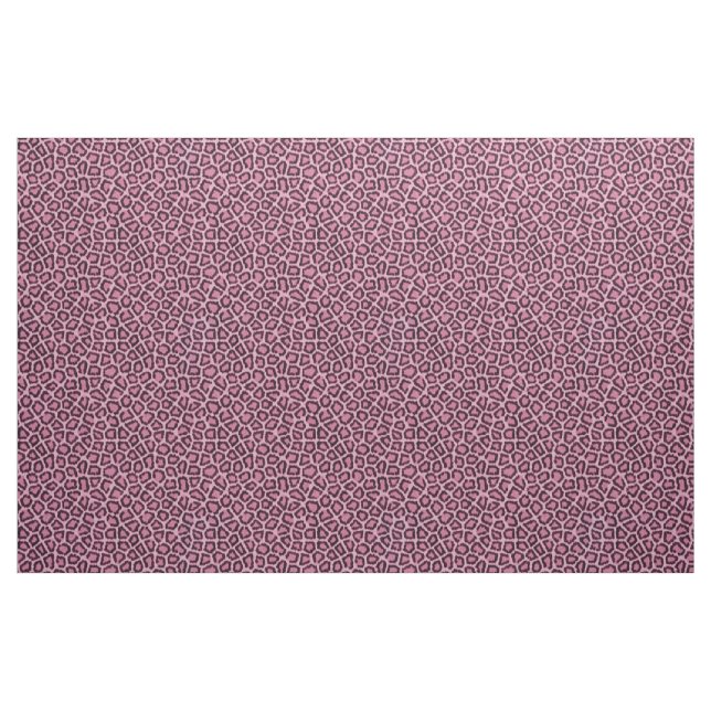 Tissu rose Motif de fourrure léopard (Yard)