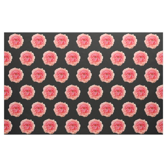 Tissu rose, Noir (Fat Quarter)