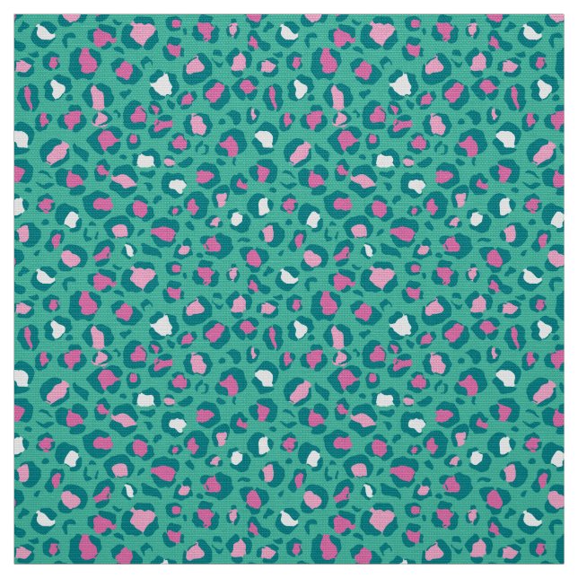 Tissu rose pastel et panthère minuscule (Échantillon)