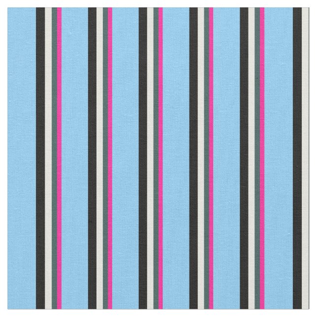 Tissu Rose profond, gris ardoise, beige, noir et bleu ci (Fermer)