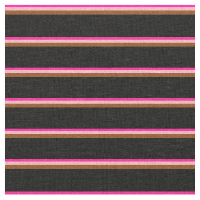 Tissu Rose profond, rose clair, Brown et noir (Fermer)