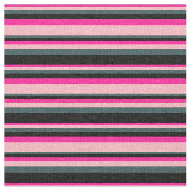 Tissu Rose profond, rose clair, gris ardoise foncé et no (Fermer)