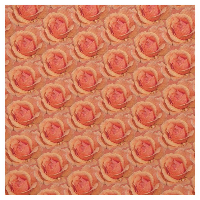Tissu rose Rose orange Tissu Customisé Textiles (Échantillon)