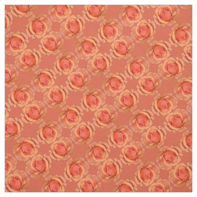Tissu rose Rose orange Tissu Customisé Textiles (Échantillon)