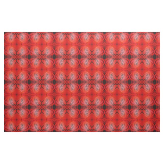Tissu Rose rouge en forme de coeur (Yard)