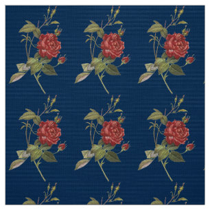 Tissu Rose rouge vintage