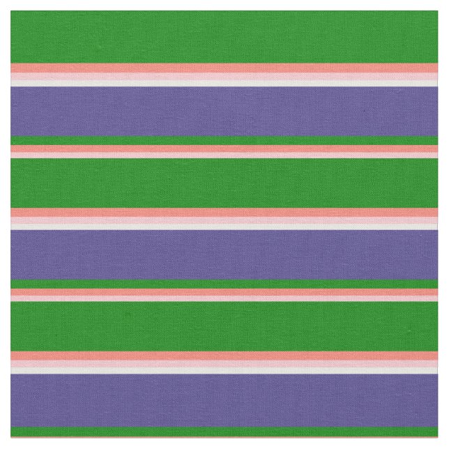 Tissu rose, Saumon, vert, bleu ardoise foncé et blanc (Fermer)
