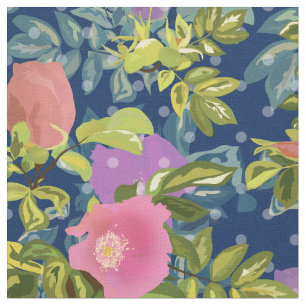 Tissu Rose sauvage, arrière - plan bleu, rose sauvage, r