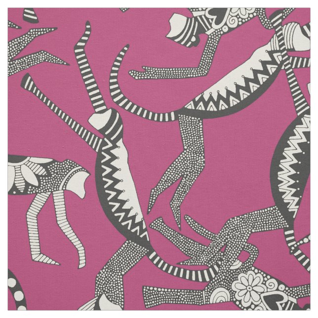 Tissu rose singe (Échantillon)