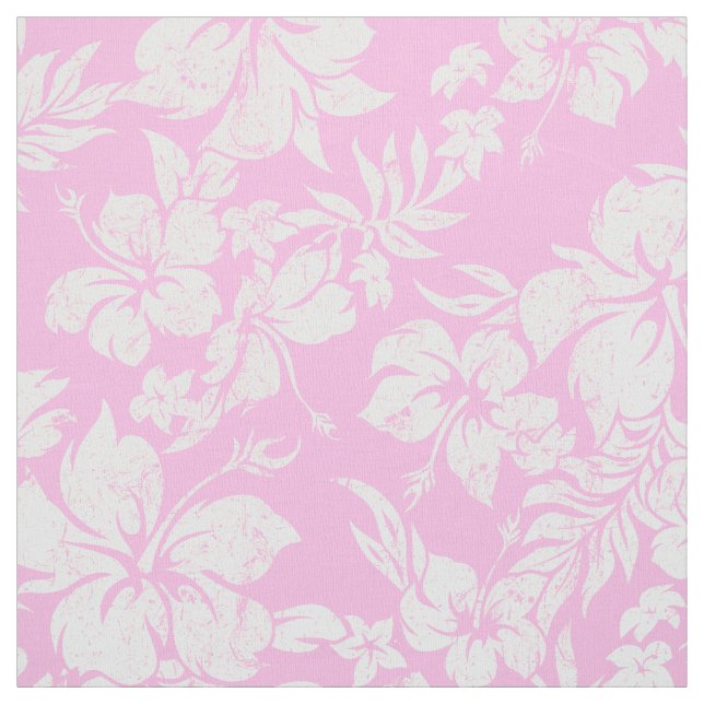 Tissu Rose tropical floral hawaïen de Pareau de ketmie (Échantillon)