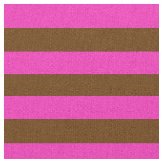Tissu rose vif, brun coco, rayures (Fermer)