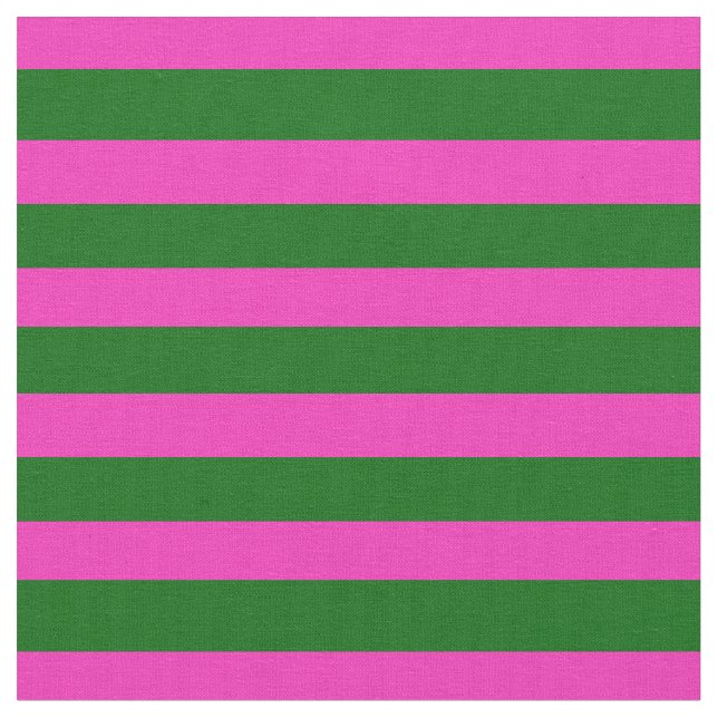 Tissu Rose vif, maille verte de l'île, rayures (Fermer)