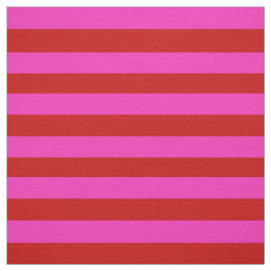 Tissu rose vif, rose vif, rayures