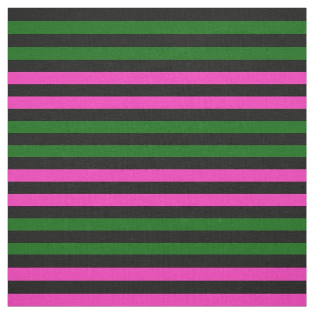 Tissu rose vif, vert île, point noir de minuit (Échantillon)