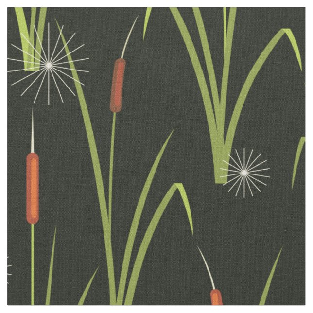 Tissu Roseau Motif Rive Nature (Fermer)
