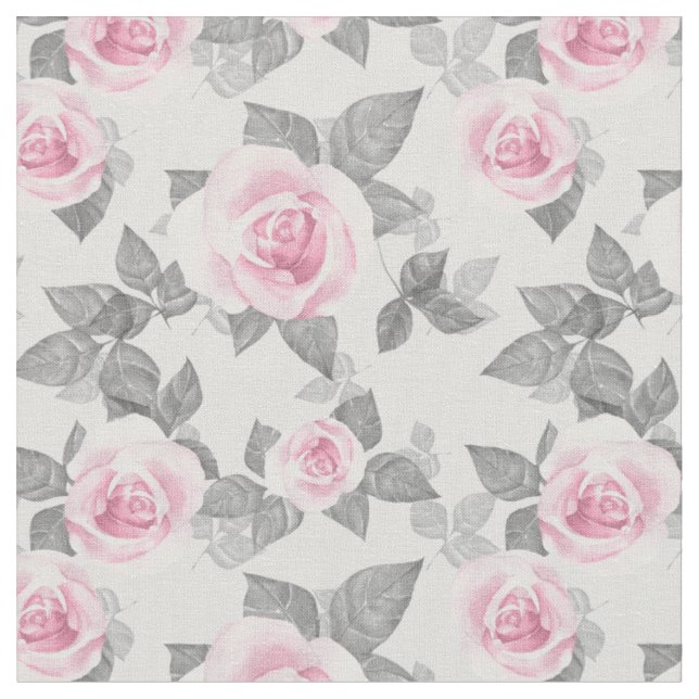 Tissu Roses délicats 1 (Fermer)