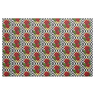 TISSU ROSES ROUGES