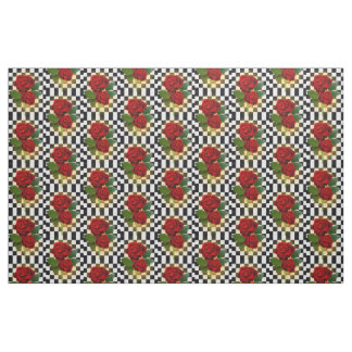 TISSU ROSES ROUGES