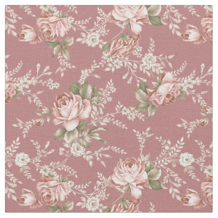 Tissu Roses rousses romantiques - Arrière - plan rose f
