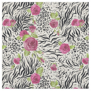 Tissu Roses sur le motif animal