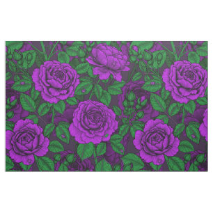 Tissu Roses violets