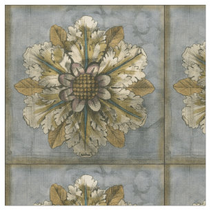 Tissu Rosette décorative Demask sur Arrière - plan gris