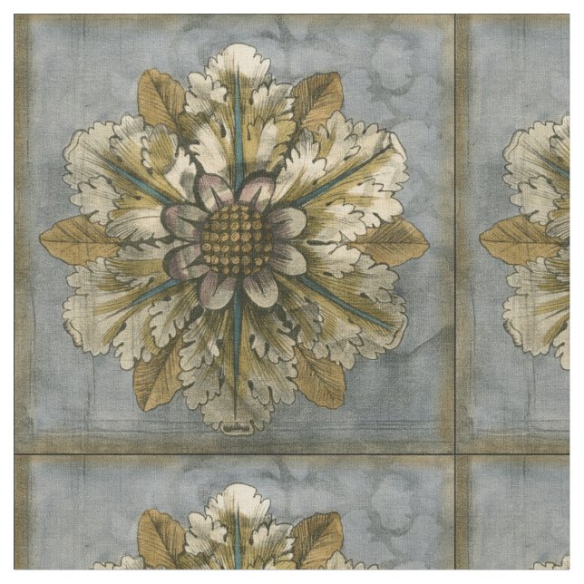 Tissu Rosette décorative Demask sur Arrière - plan gris (Fermer)