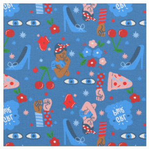 Tissu rosie la riveteuse rockabilly capricieuse afro-amé