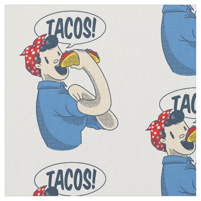 Tissu rosie le riveter taco cinco de mayo (Fermer)