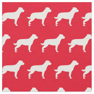 Tissu Rottweiler Rottie Chien Silhouette Animal Rouge