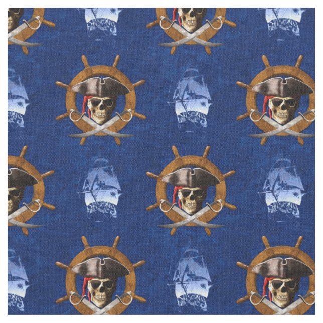 Tissu Roue de pirate de jolly roger (Fermer)