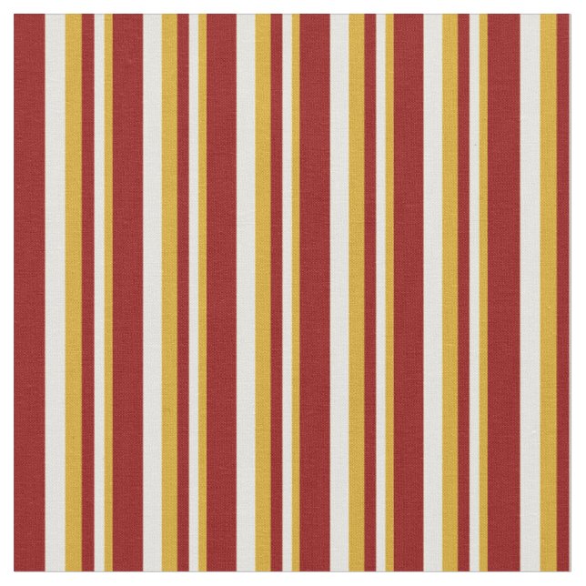 Tissu Roue d'or, jaune clair et Motif rouge foncé (Fermer)