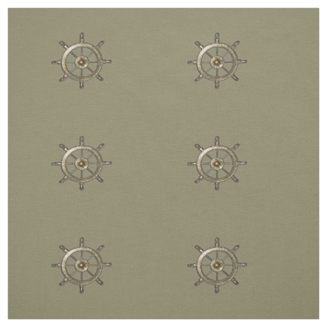 Tissu Roue nautique d'or de bateau (Échantillon)