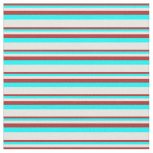Tissu Rouge, Aqua, et Motif à la crème à la menthe color