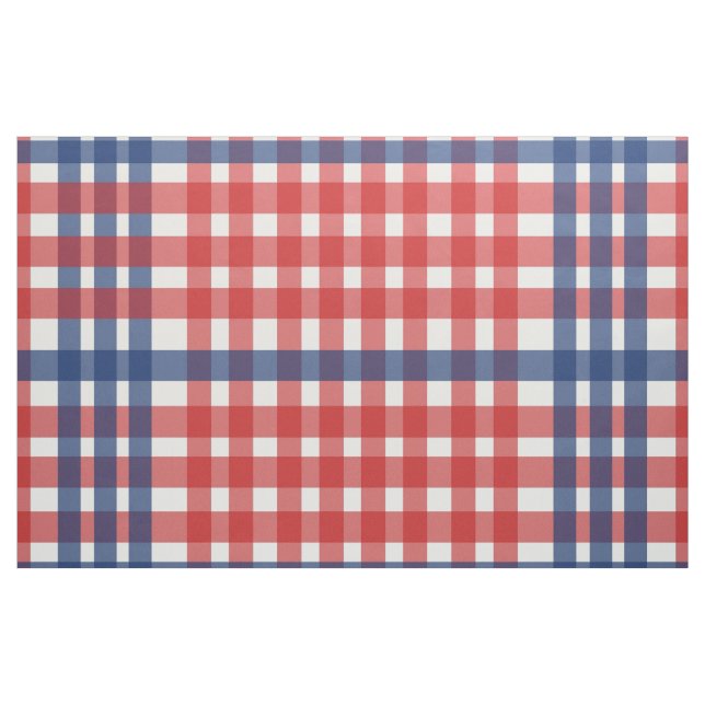 Tissu Rouge, blanc et bleu En vichy plaid (Yard)