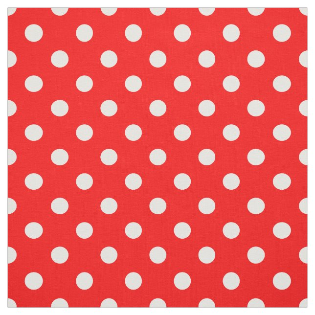 Tissu Rouge blanc Pois Textile (Échantillon)