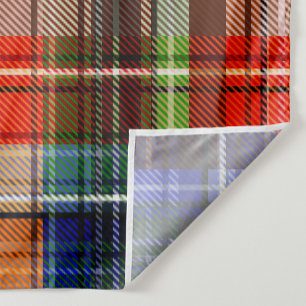 Tissu Rouge Bleu Vert Jaune Carreaux Tartan Design