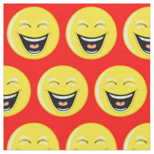 Tissu Rouge brillant avec rire