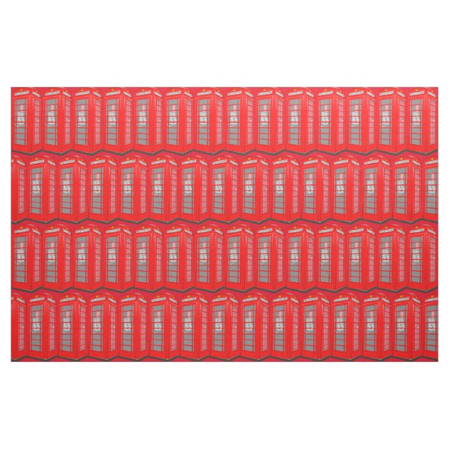 Tissu rouge britannique de cabine de téléphone de (Fat Quarter)