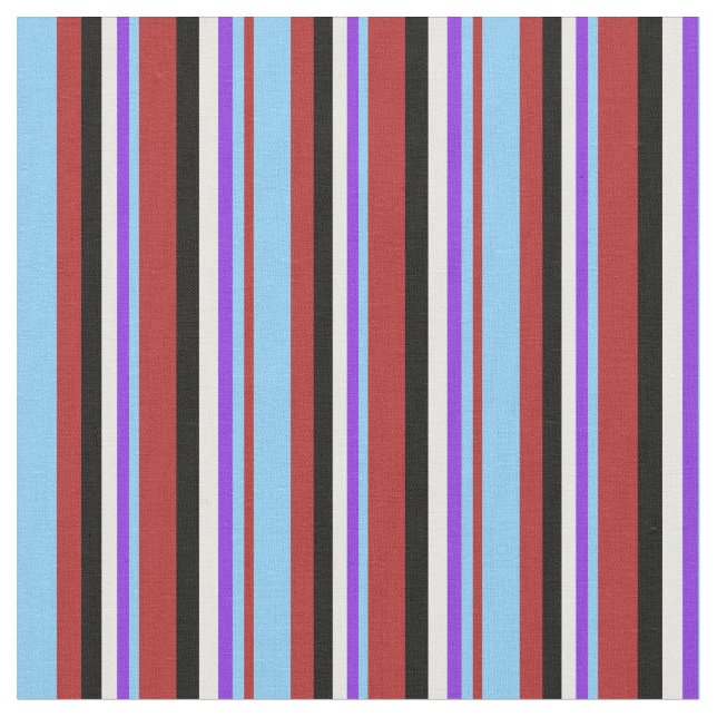 Tissu Rouge, Ciel clair, Violet, Blanc et Noir (Fermer)