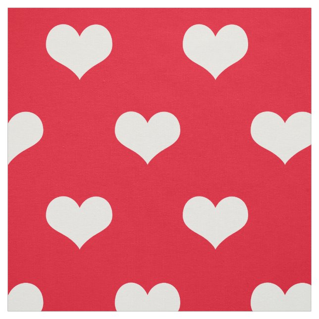 Tissu rouge de motif de coeurs (Échantillon)
