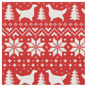 Tissu Rouge de motif de Noël de silhouettes de poseur
