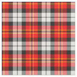 Tissu Rouge d'écarlate, plaid sportif noir et blanc